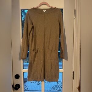J. Jill purejill Brown Mock Neck Long Sleeve Sweater Dress